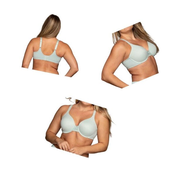 NWT, VANITY FAIR Beauty Back Full Figure No Poke Underwire Bra, Pale Green - 46D - Picture 2 of 10